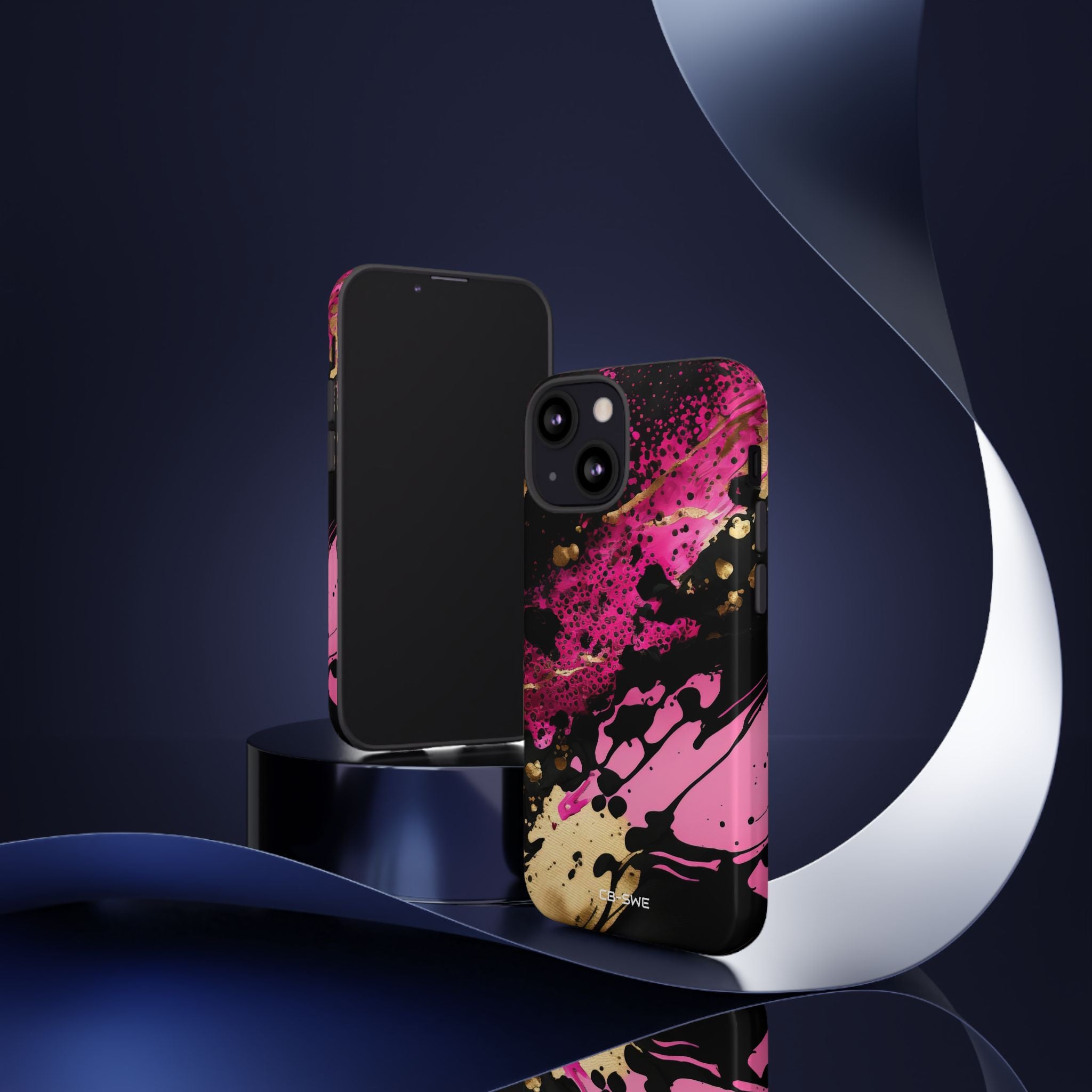 Dynamic Splatter Elegance - iPhone Case