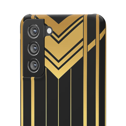 "Golden Art Deco Symmetry in Geometric Elegance" Samsung S21 - Slim Phone Case