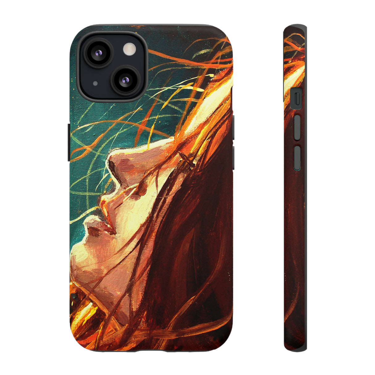 Oil Painting - Girl at Night - Protective Phone Case