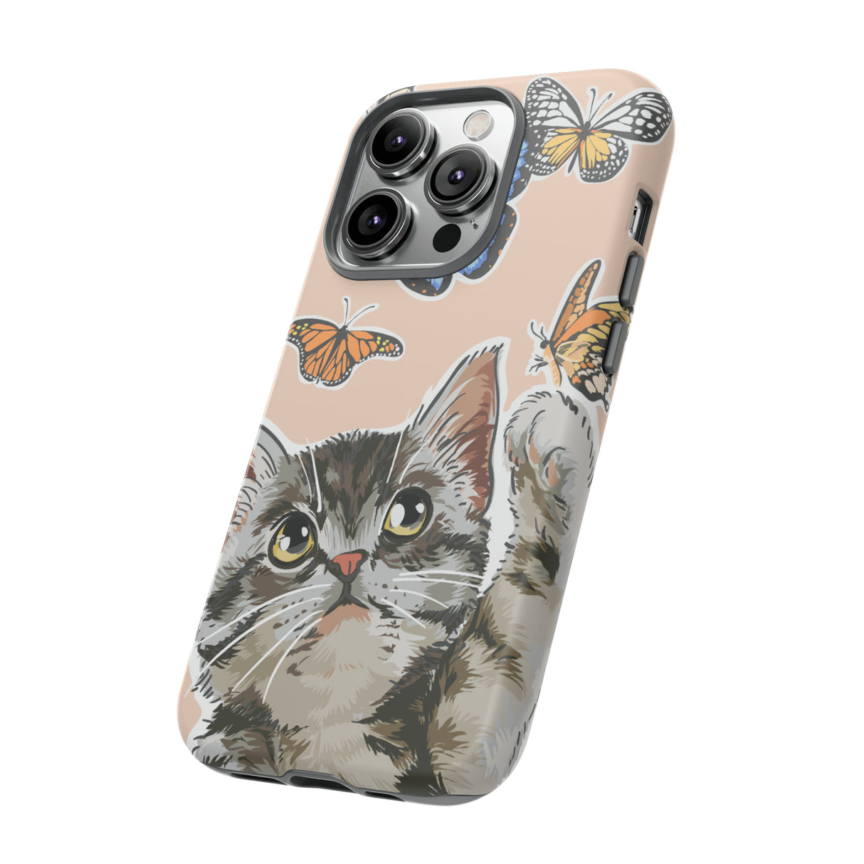 Cute Cat Butterflies - Protective Phone Case