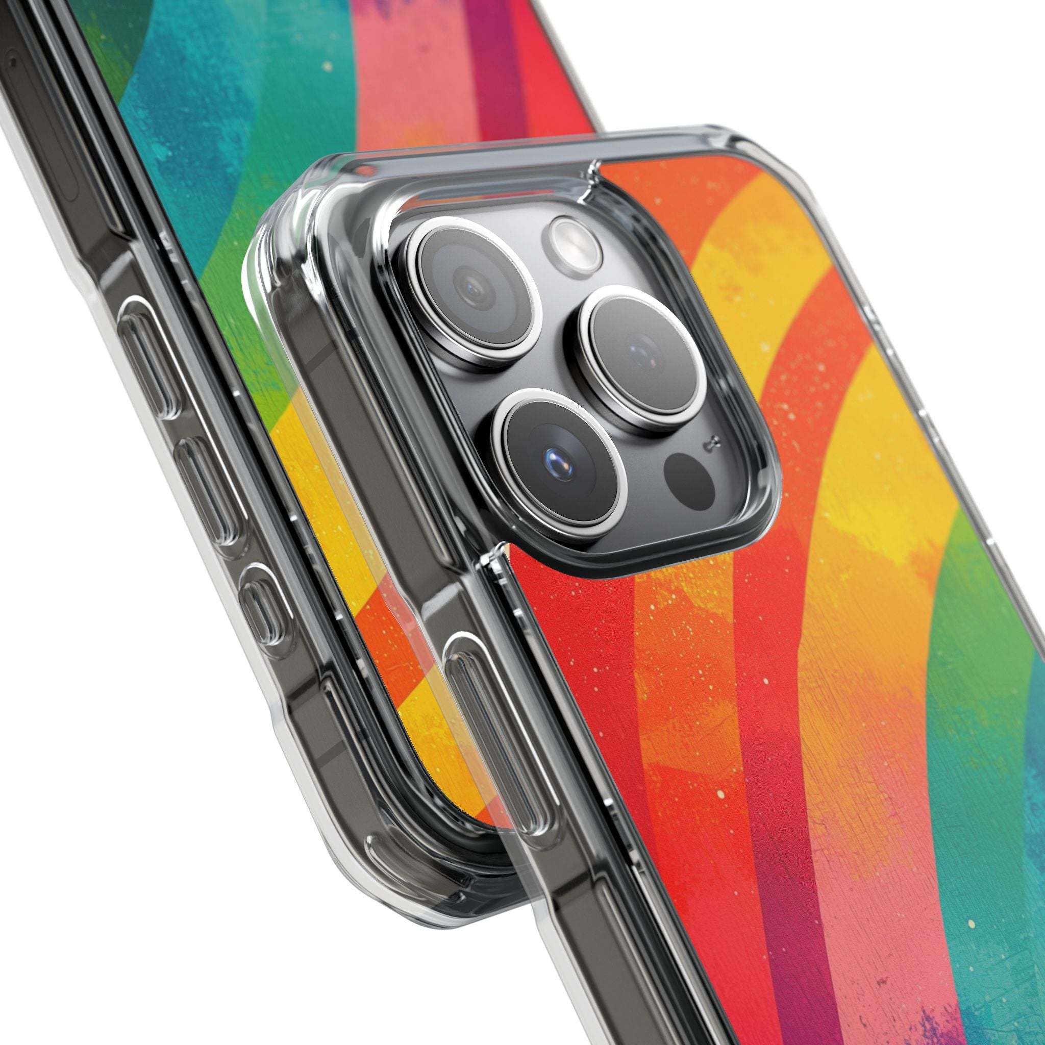 Textured Rainbow Arc iPhone 15 Pro Case - Impact