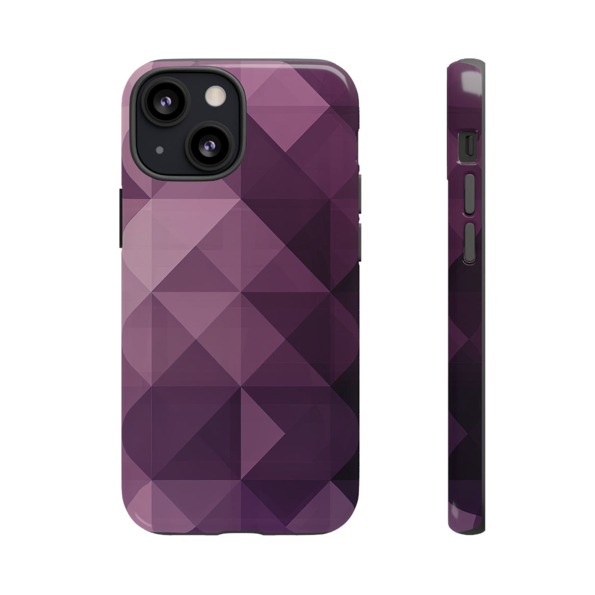 Purple Fade Squares - Protective Phone Case