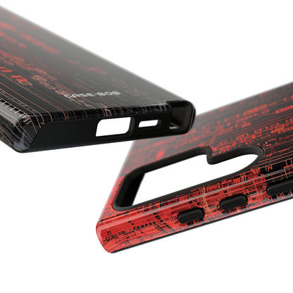 Crimson Glyphs Samsung S24 Ultra Case - Tough