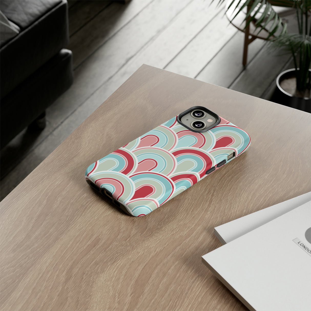 Light Blue Retro - Protective Phone Case