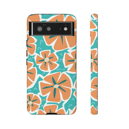 Orange Happy Flower - Protective Phone Case