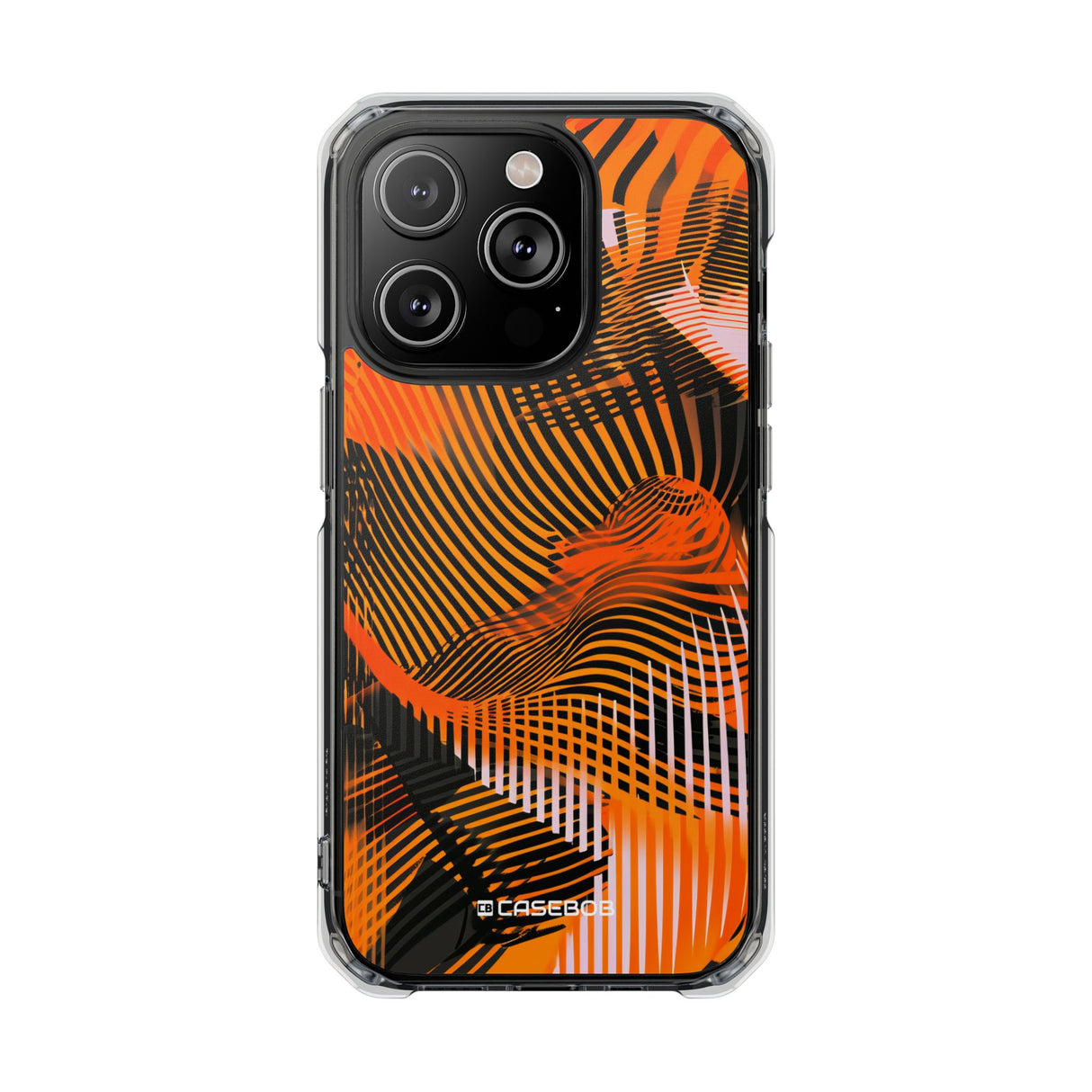 Pantone Tangerine Design | Handyhülle für iPhone (Clear Impact Case – magnetisch) 