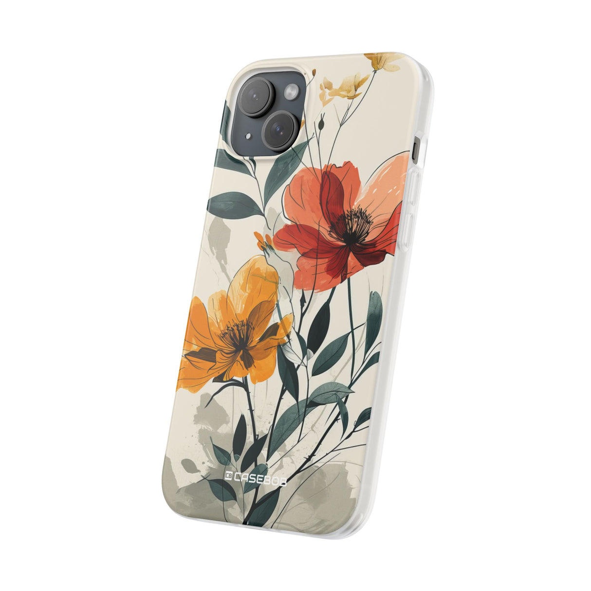 Heitere florale Harmonie | Flexible Handyhülle für iPhone