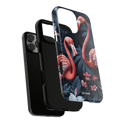 Flamingos Embrace Nature - iPhone Case