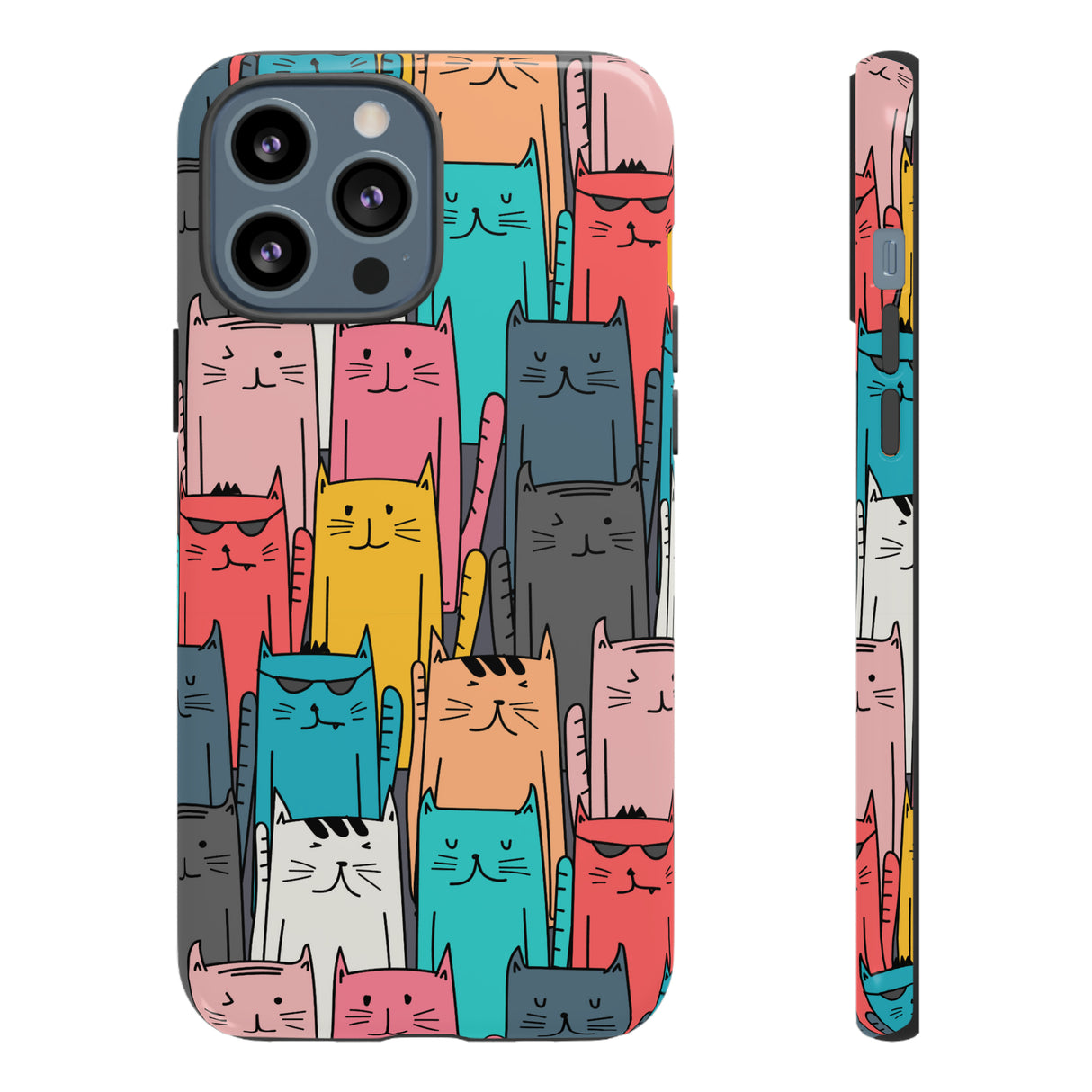 Colorful Cats - Protective Phone Case