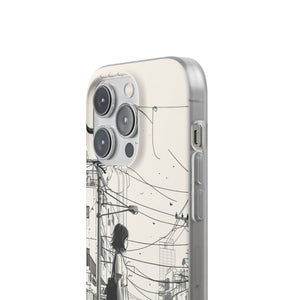 Urban Solitude Sketch | Flexible Phone Case for iPhone