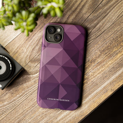 Gradient Purple Mosaic iPhone 15 - Tough Phone Case