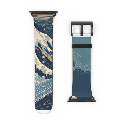 Cresting Navy Wave - Watch Band