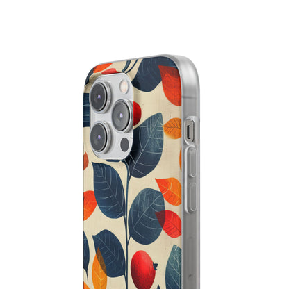 Autumn Nature Pattern - Flexi iPhone 14 Phone Case