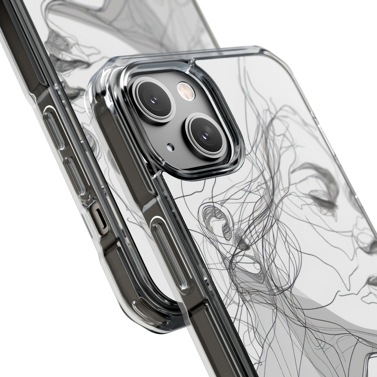 Ethereal Contours - Phone Case for iPhone (Clear Impact - Magnetic)