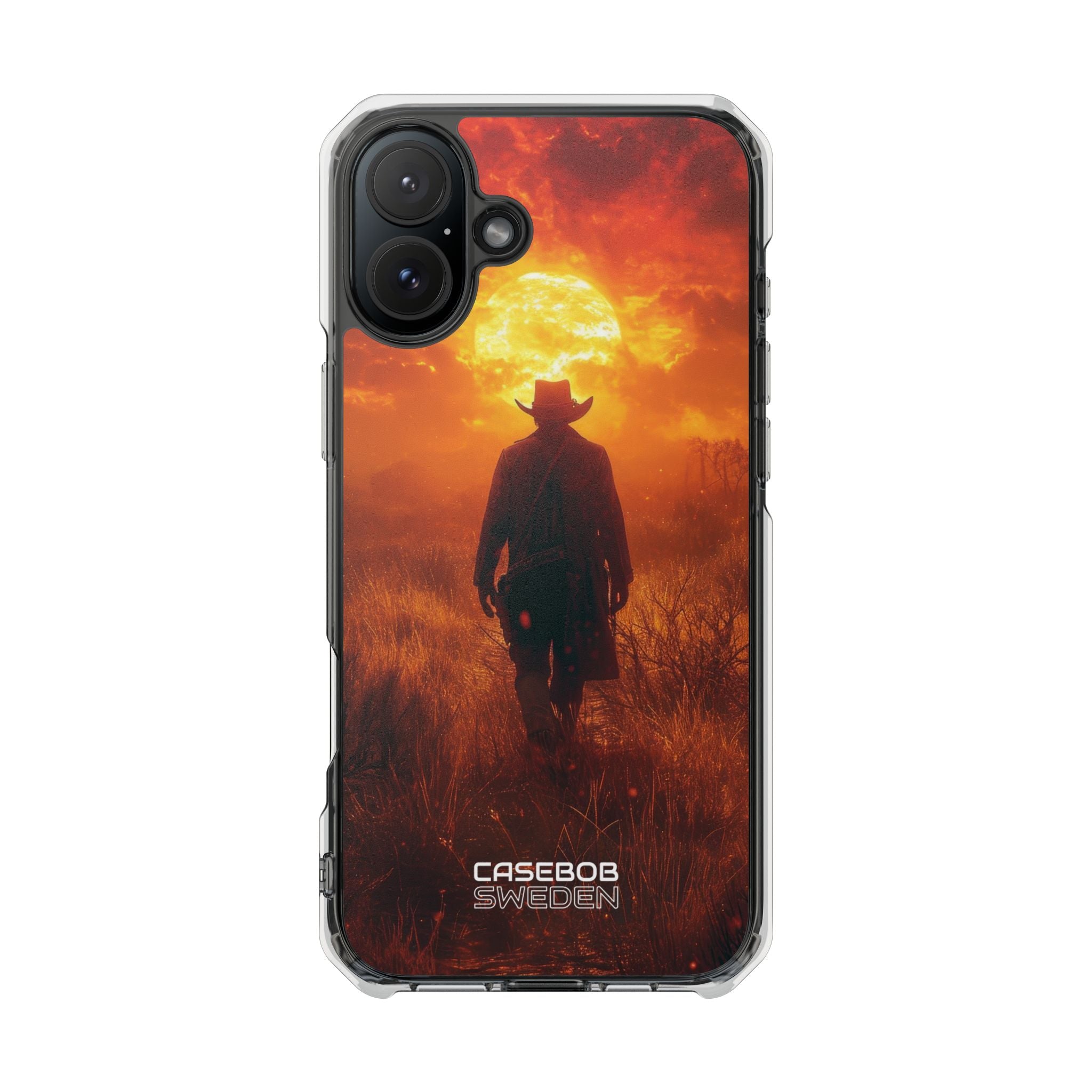 Fiery Sunset Cowboy iPhone 16 - Impact Clear+