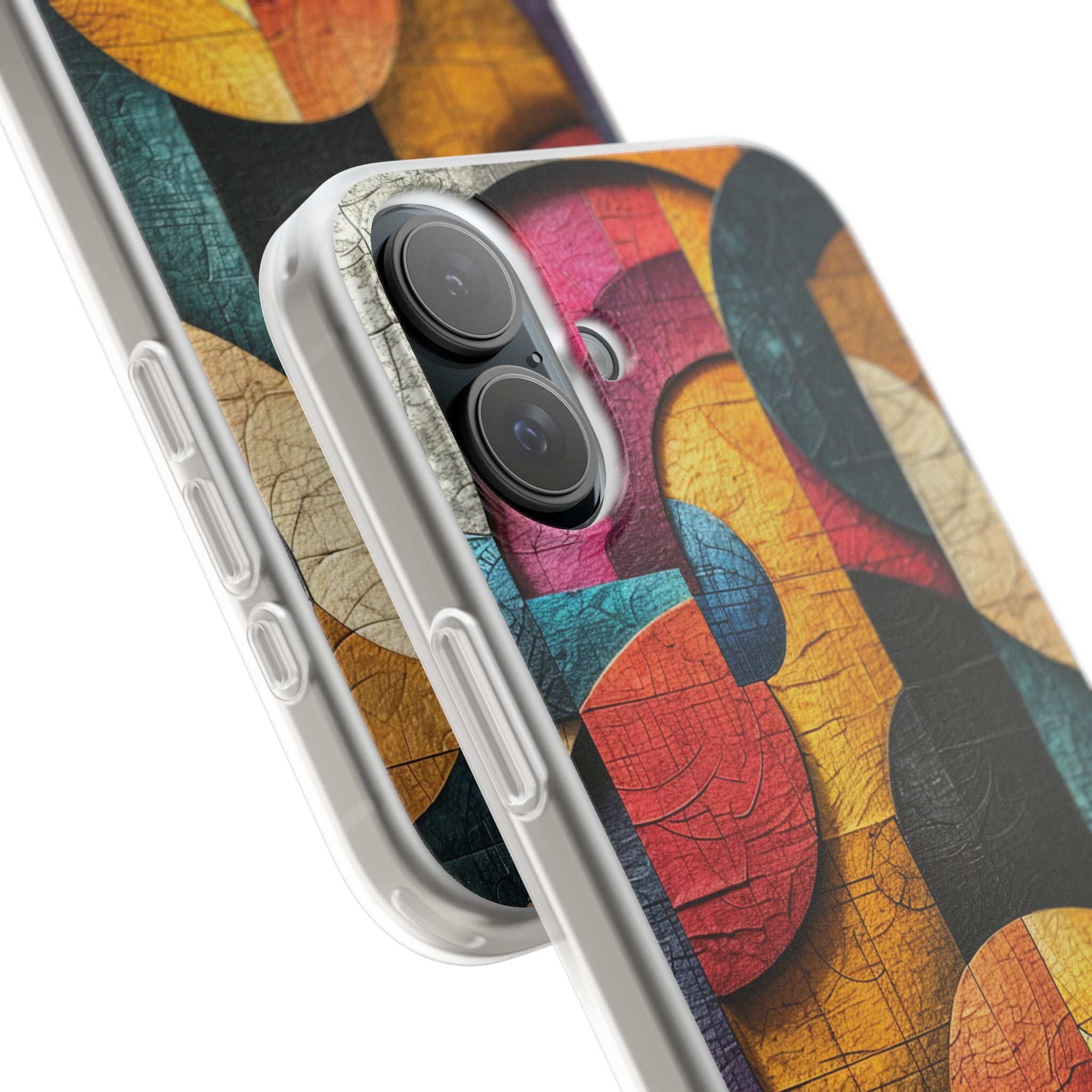 Vibrant Geometric Art - Flexi iPhone 16 Phone Case