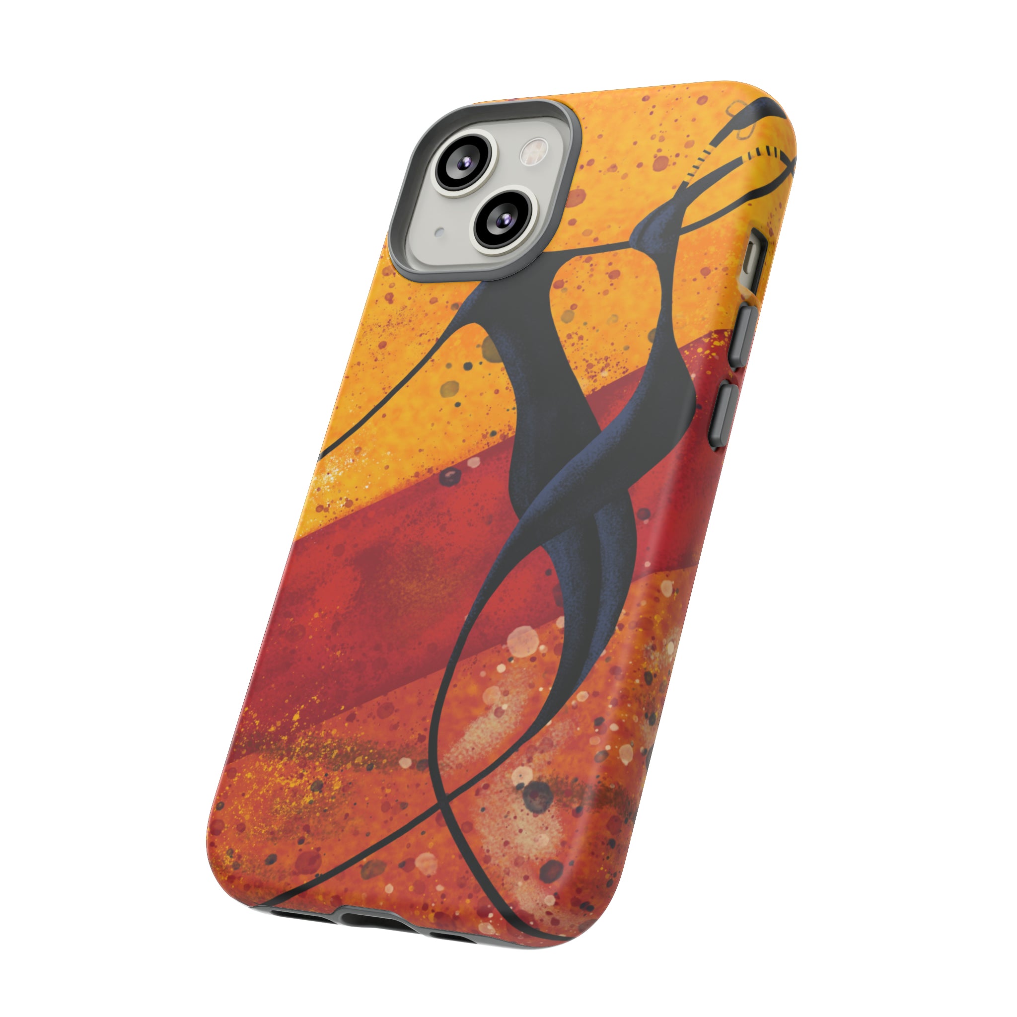 Oil painting - African couple dance - Protective Phone Case