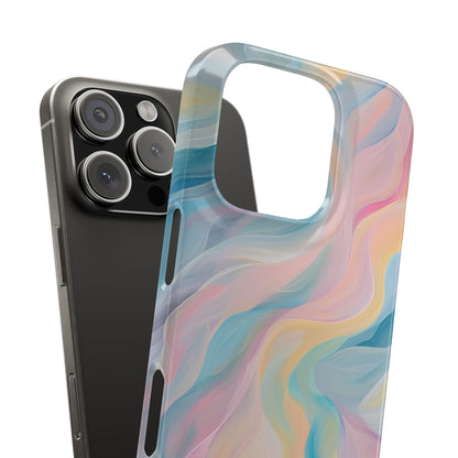 Dreamy Pastel Swirls - Slim iPhone 16 Phone Case