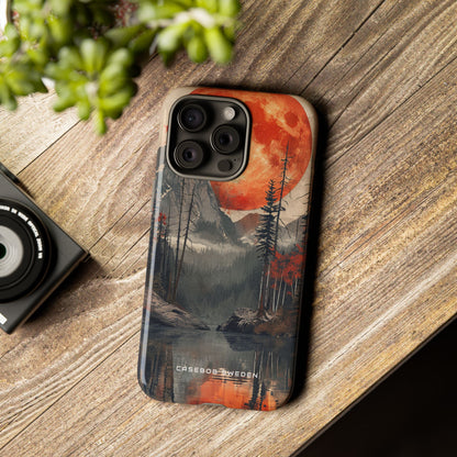 Celestial Glow Over Reflective Landscape iPhone 15 - Tough Phone Case