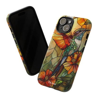 Hummingbird Dances Among Flowers - iPhone Case