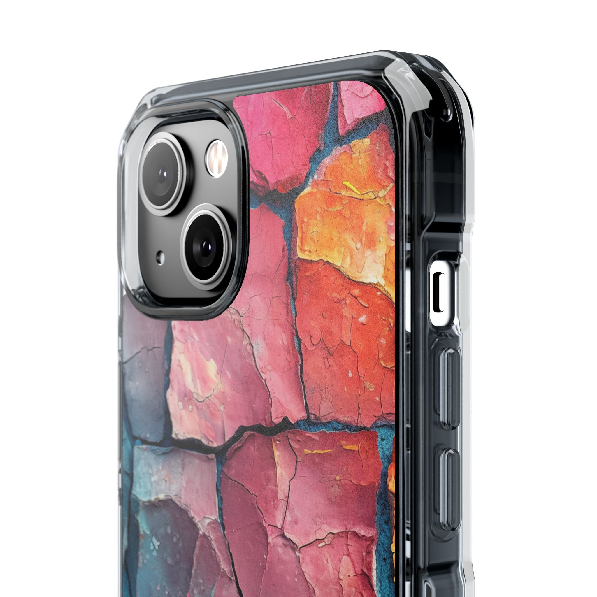 Cracked Earth Mosaic - Clear Impact iPhone 14 Phone Case