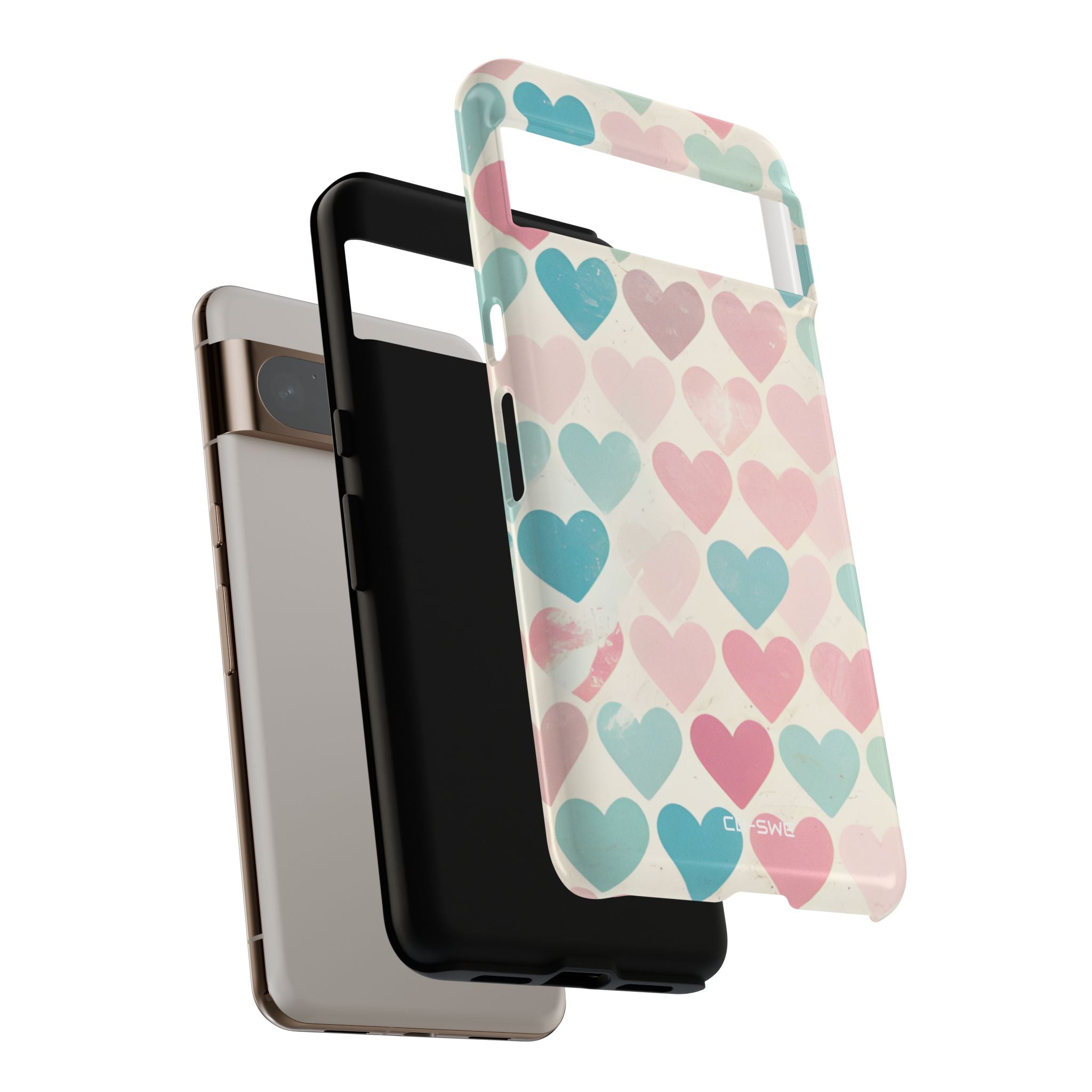 Retro Hearts Symmetry - Google Pixel Case