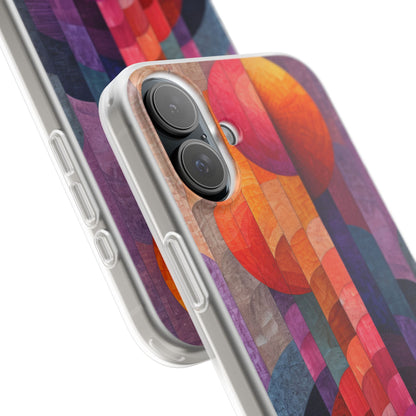 Purple Orange Abstract - Flexi iPhone 16 Phone Case