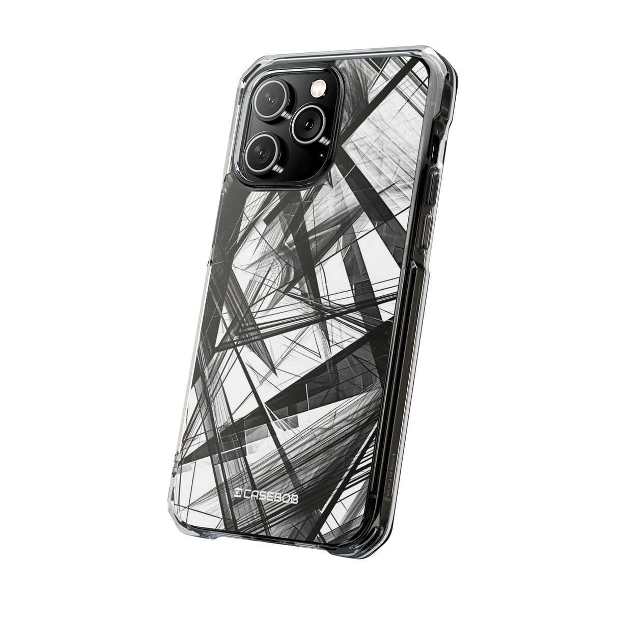 Monochrome Chaos - Phone Case for iPhone (Clear Impact - Magnetic)