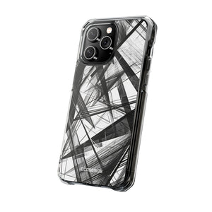 Monochrome Chaos - Phone Case for iPhone (Clear Impact - Magnetic)