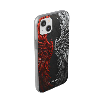 Crimson White Wings iPhone 14 Plus Case - Soft