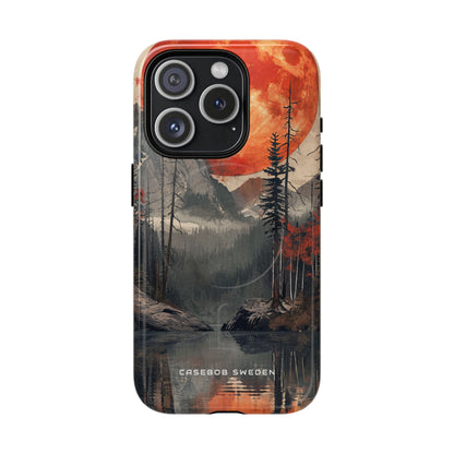 Celestial Glow Over Reflective Landscape iPhone 15 | Tough+ Phone Case