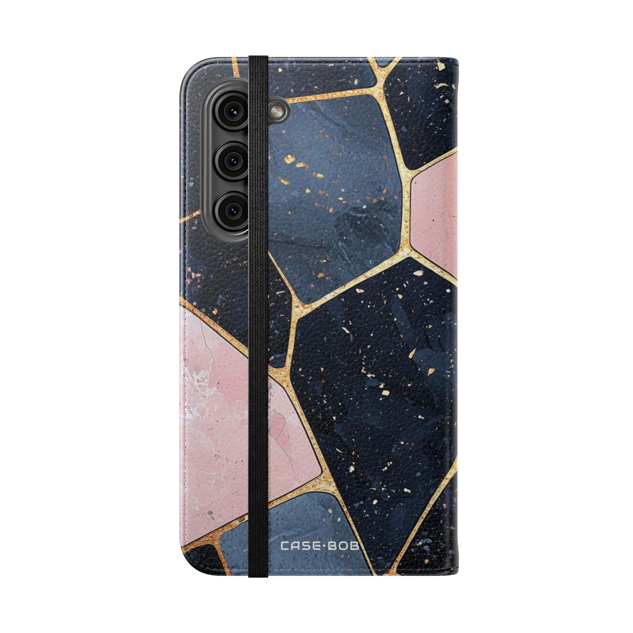 Golden Mosaic Navy - Samsung S23+ Case - Wallet