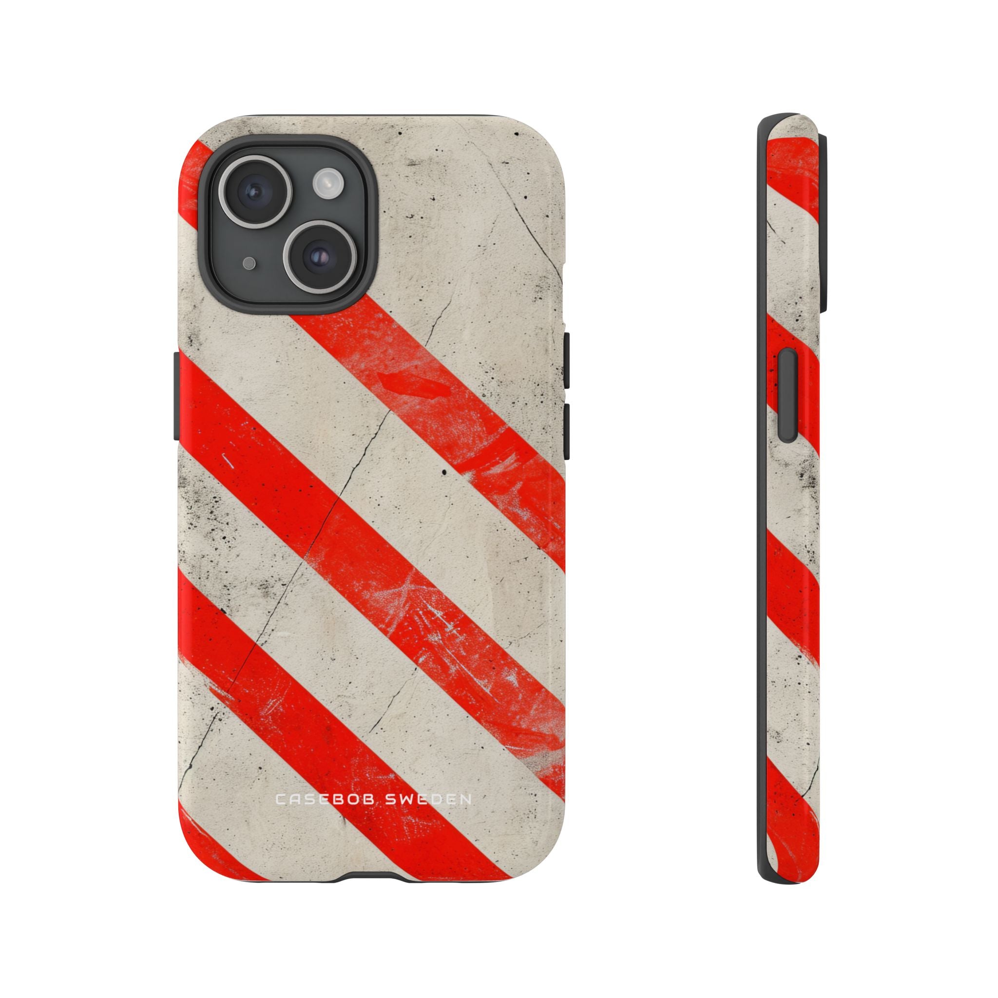 Striker Crimson Stripes iPhone 15 - Robuste Handyhülle