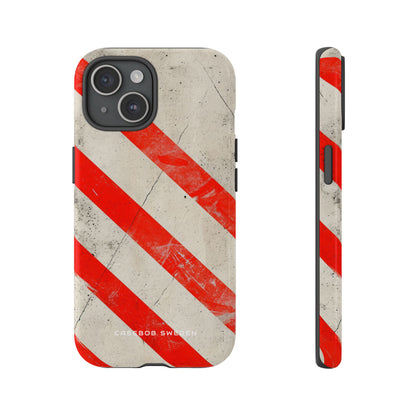 Striker Crimson Stripes iPhone 15 - Tough Phone Case