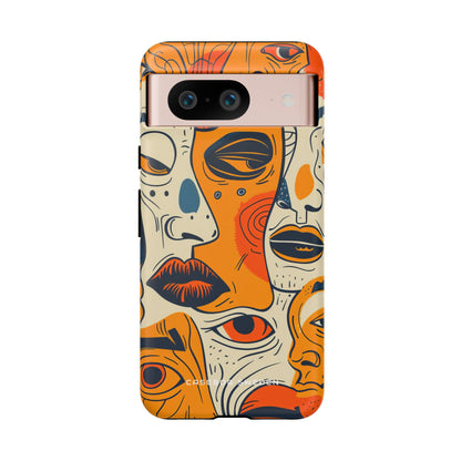 Gradient Face Mosaic Google Pixel 8 - Tough Phone Case