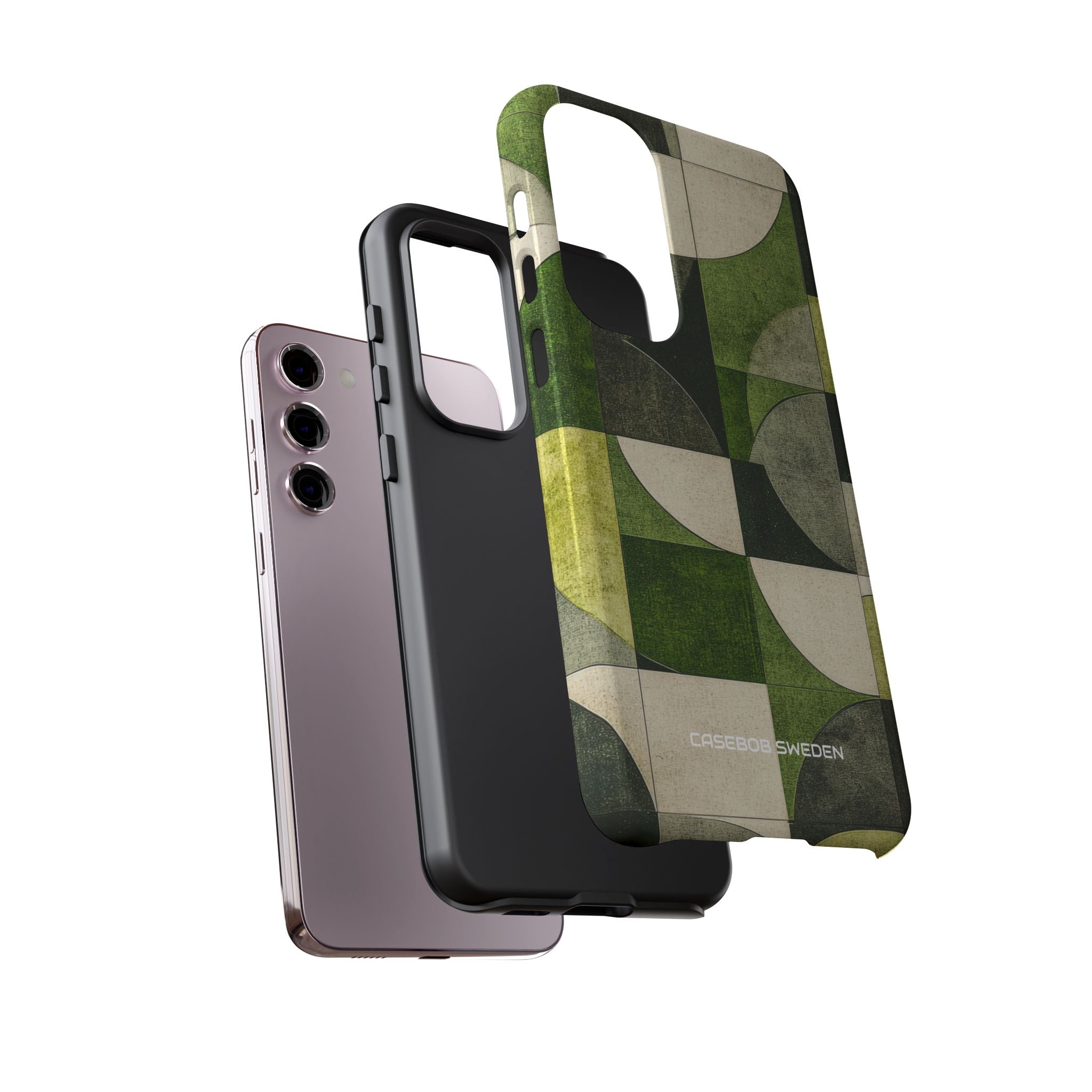 Green Geometric Harmony - Tough Samsung S23 Phone Case