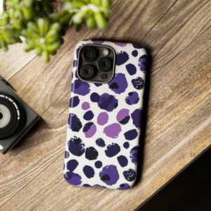 Purple Dots Abstract Minimal Case - Protective Phone Case