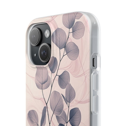 Veined Leaf Whisper iPhone 15 Case - Soft
