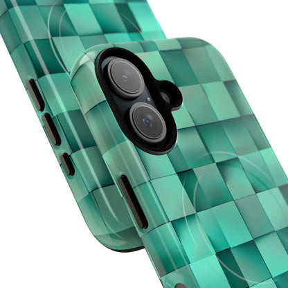 Folded Blue Squares iPhone 16 - Tough+