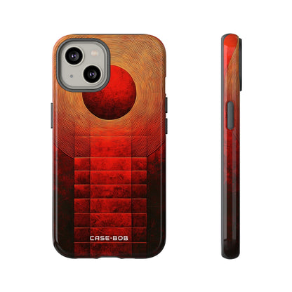 Crimson Orbit iPhone 14 Case - Tough