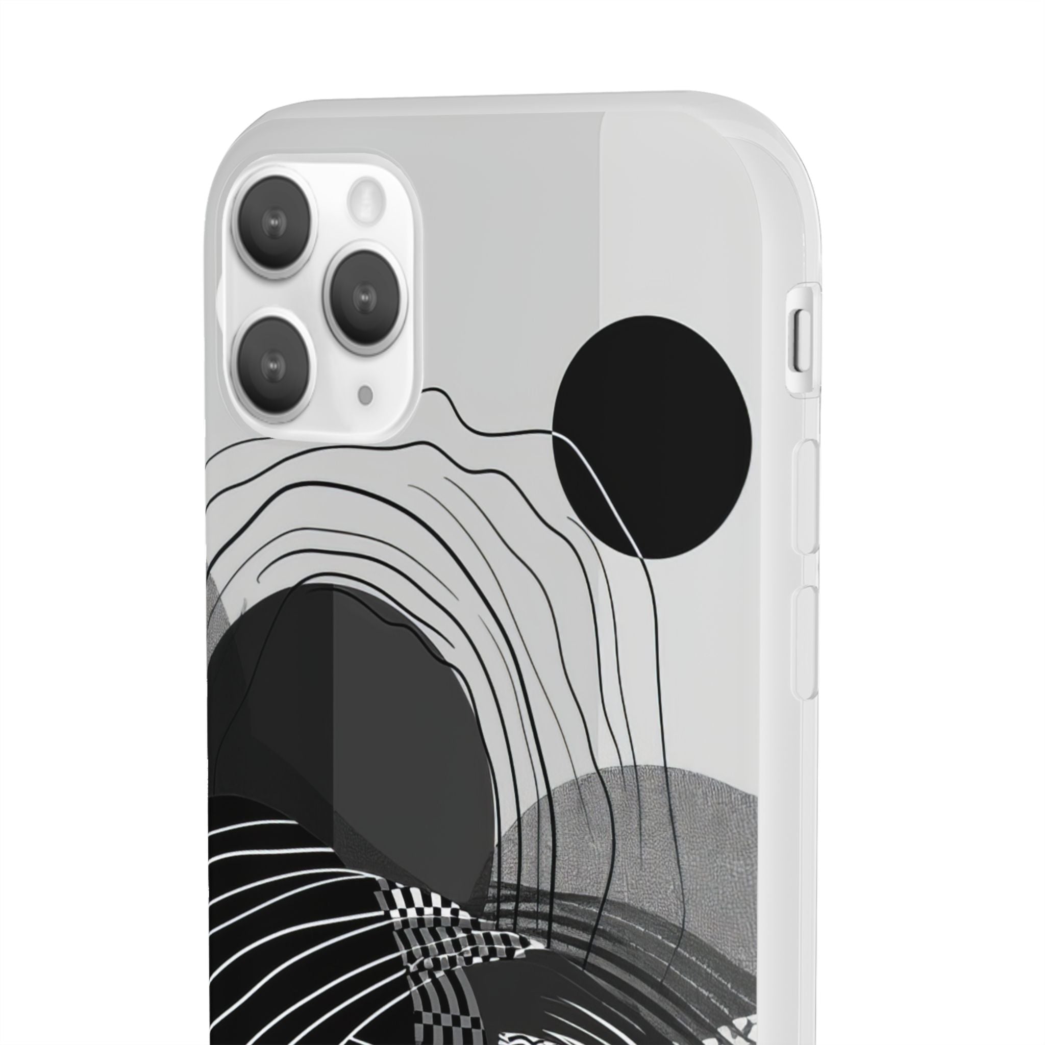 Monochrome Dynamics | Flexible Phone Case for iPhone