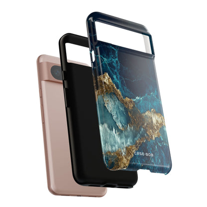 Jagged Gold Split Google Pixel 8 Case - Tough