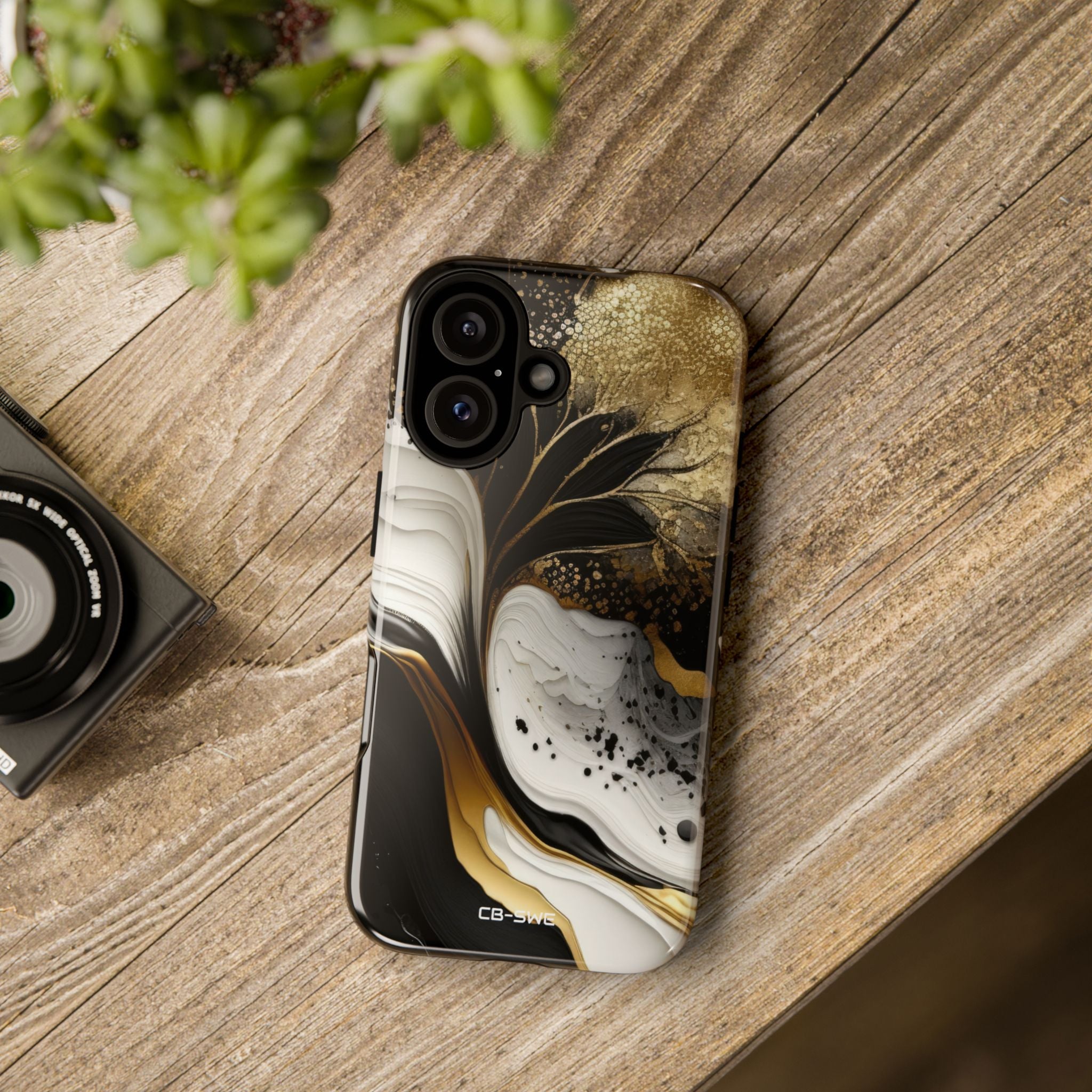 Gold Swirl Elegance - iPhone Case