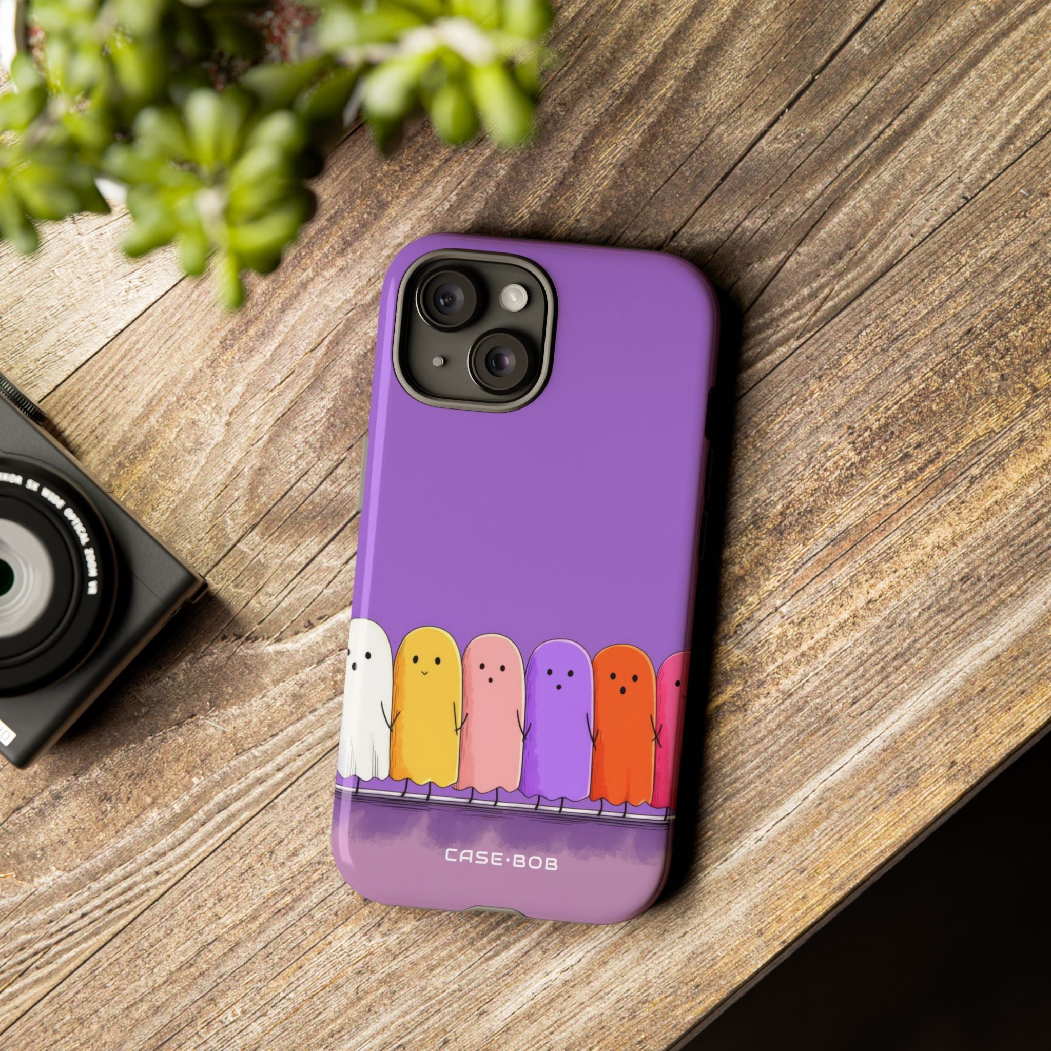Colorful Ghosts iPhone 15 Case - Tough