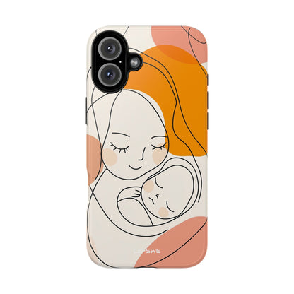 Mother Embraces Child - iPhone Case