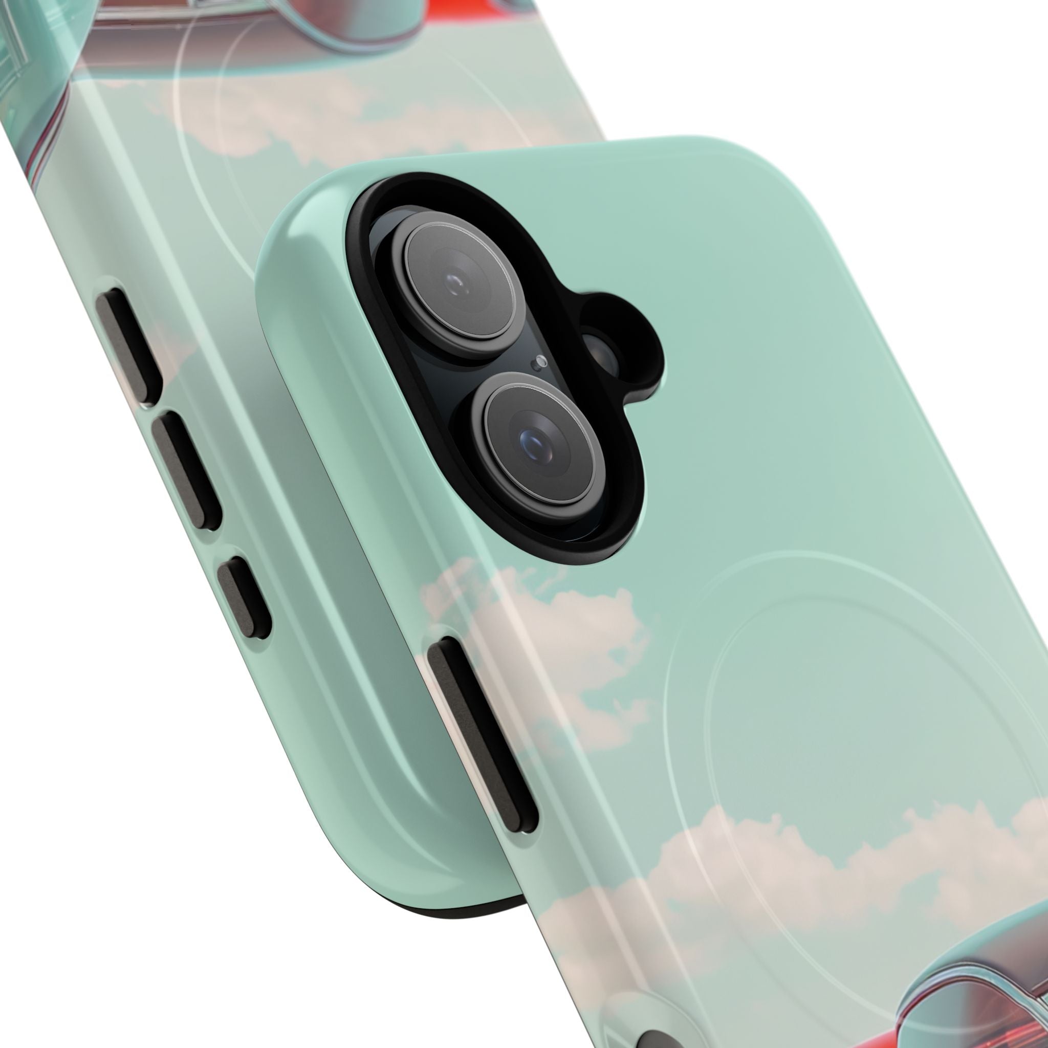 Vintage Turquoise Cars - Tough + MagSafe® iPhone 16 Phone Case