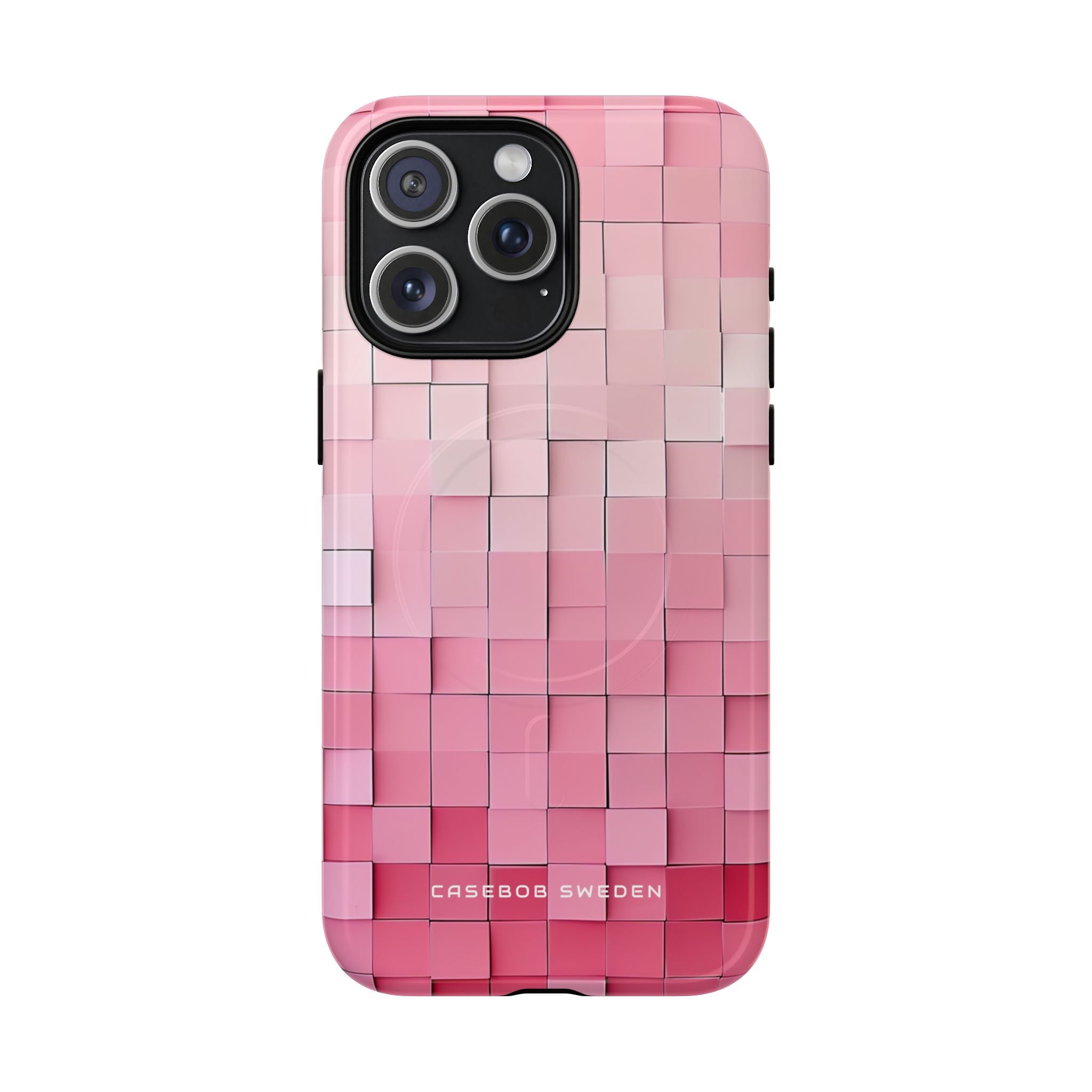 Farbverlauf Rosa Mosaik iPhone 15 | Tough+ Handyhülle