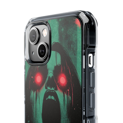 Haunting Glow of Gothic Eyes iPhone 14 - Clear Impact Phone Case