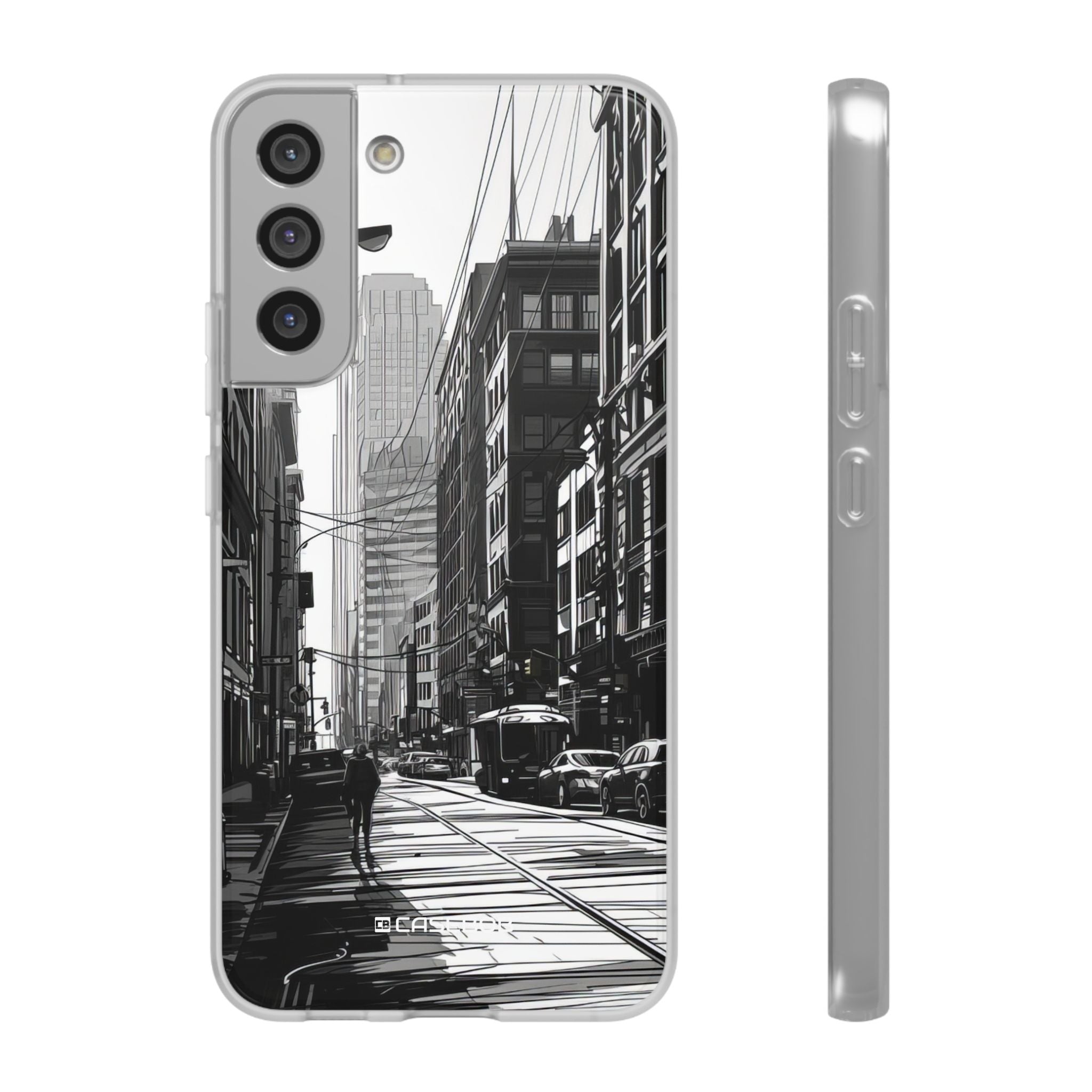 Noir Urban Serenity | Flexible Phone Case for Samsung Galaxy