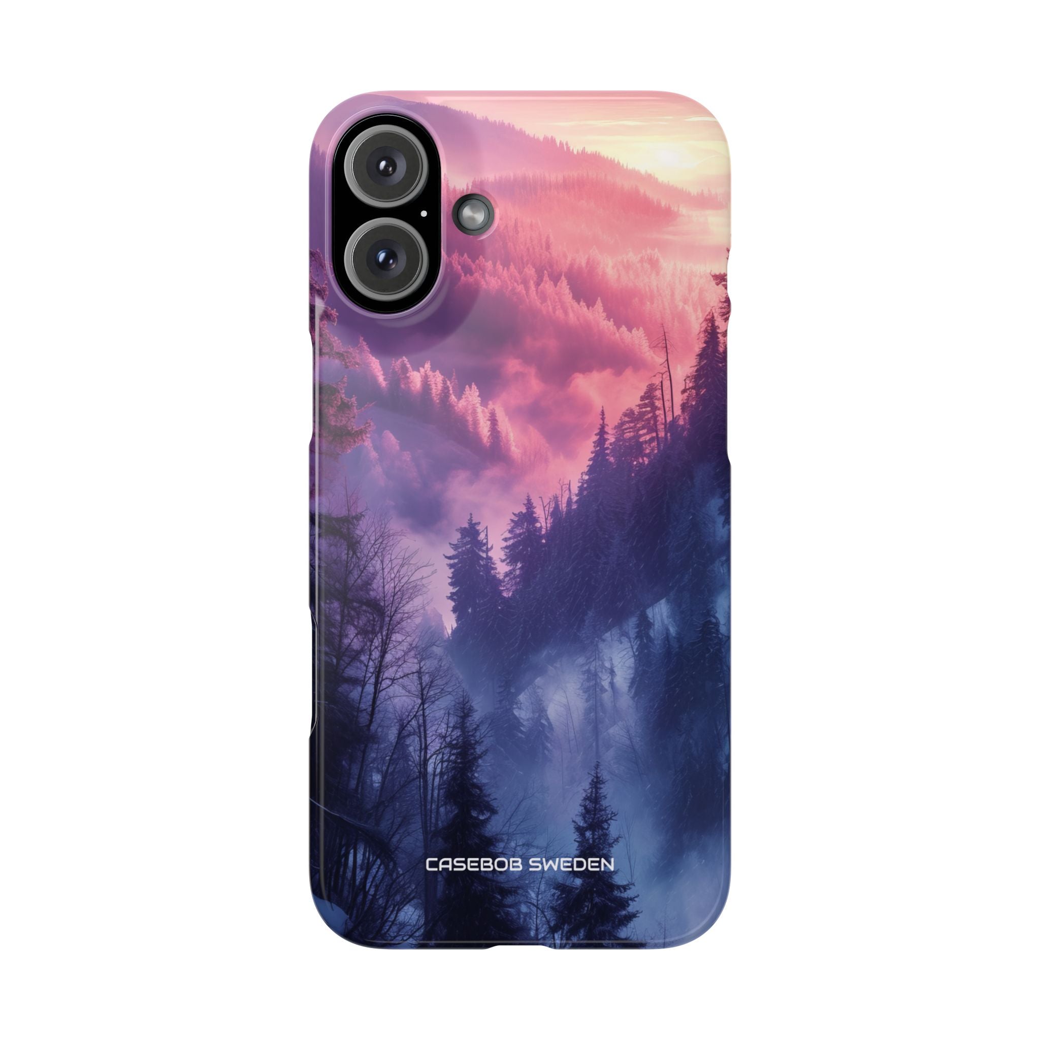 Misty Forest Serenity - Slim iPhone 16 Phone Case